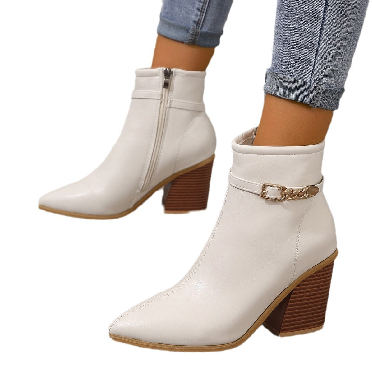 Sabine | Bottines à Talons Carrés Chic