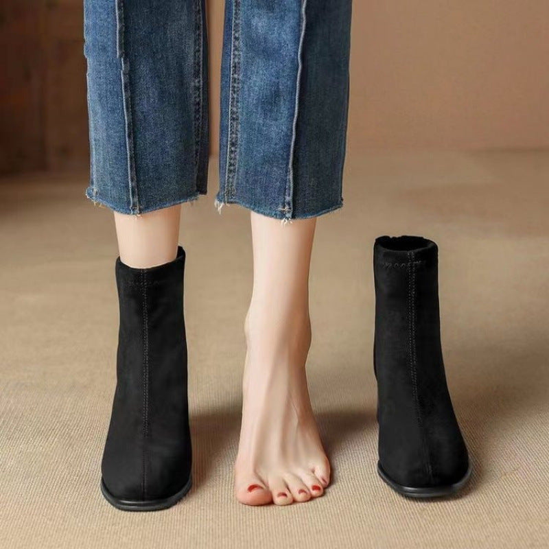 Simone | Bottines en Suède Élégantes