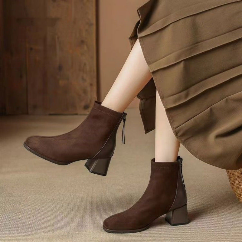 Simone | Bottines en Suède Élégantes