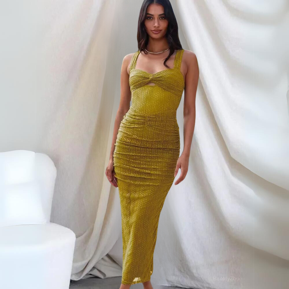 Corinne | Robe d'été longue ajustée