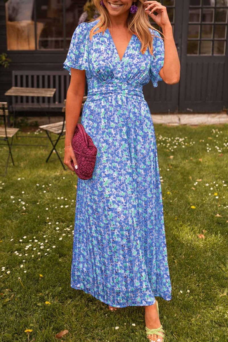 Pauline - Robe longue à fleurs