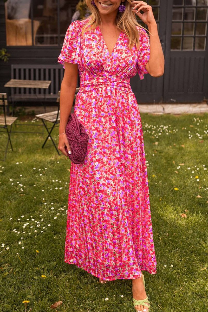 Pauline - Robe longue à fleurs