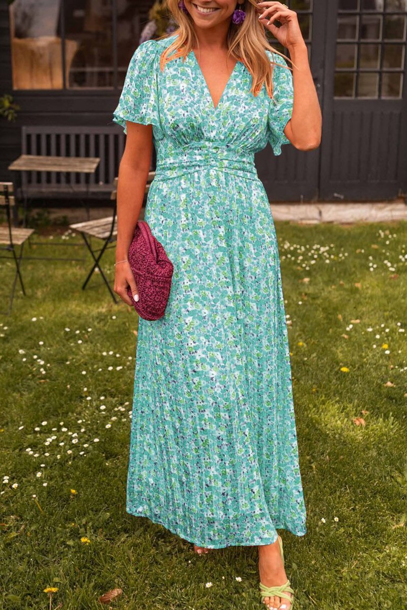 Pauline - Robe longue à fleurs
