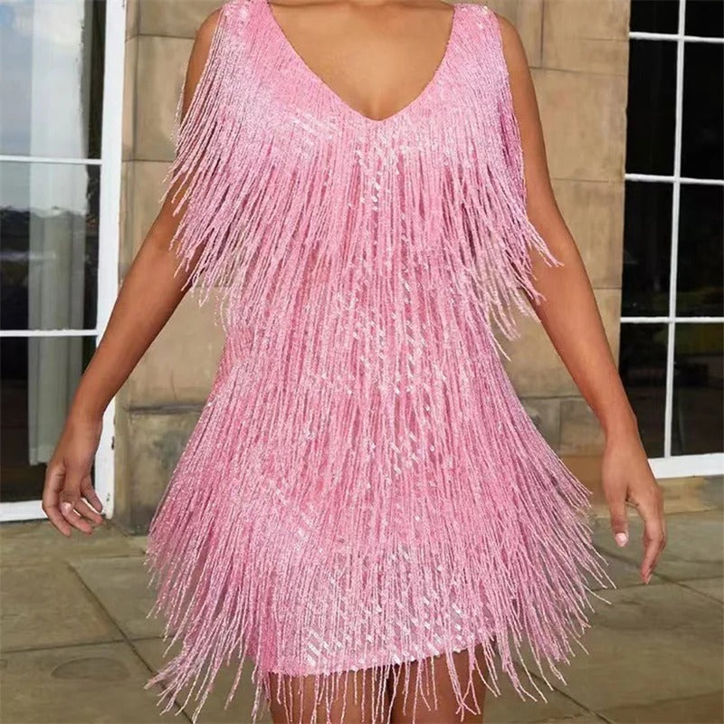 Édith | Robe de Fête à Franges Éblouissantes