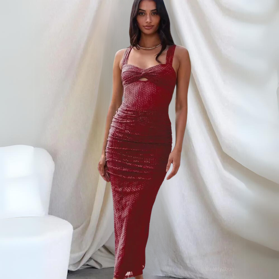 Corinne | Robe d'été longue ajustée