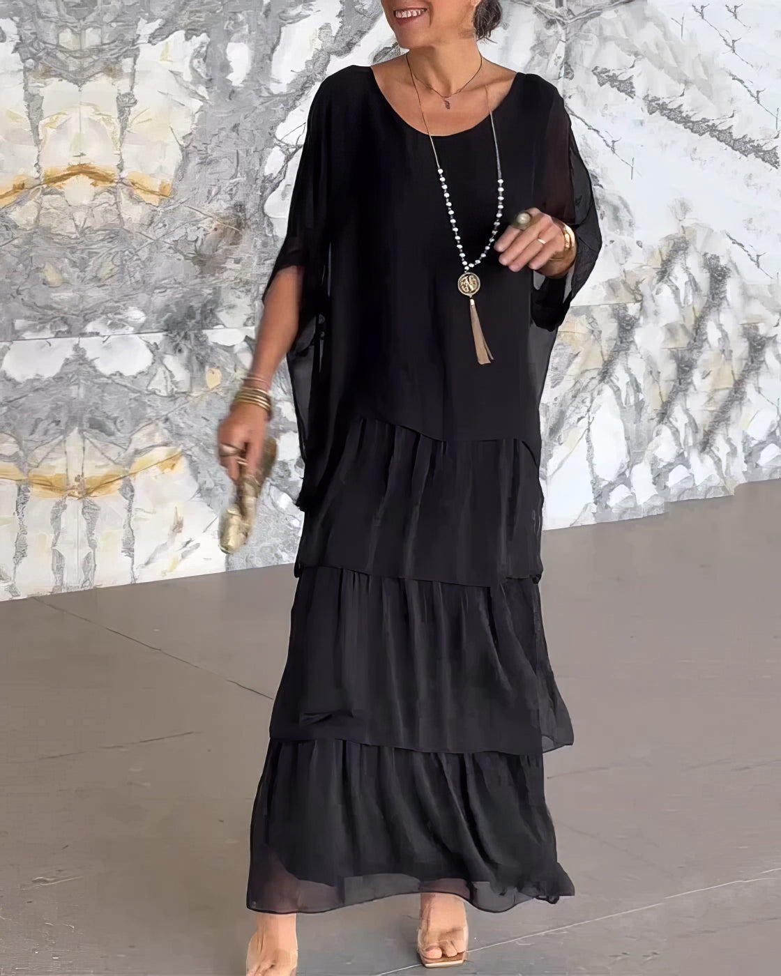 Colette™ | Robe Fluide à Étages Élégante