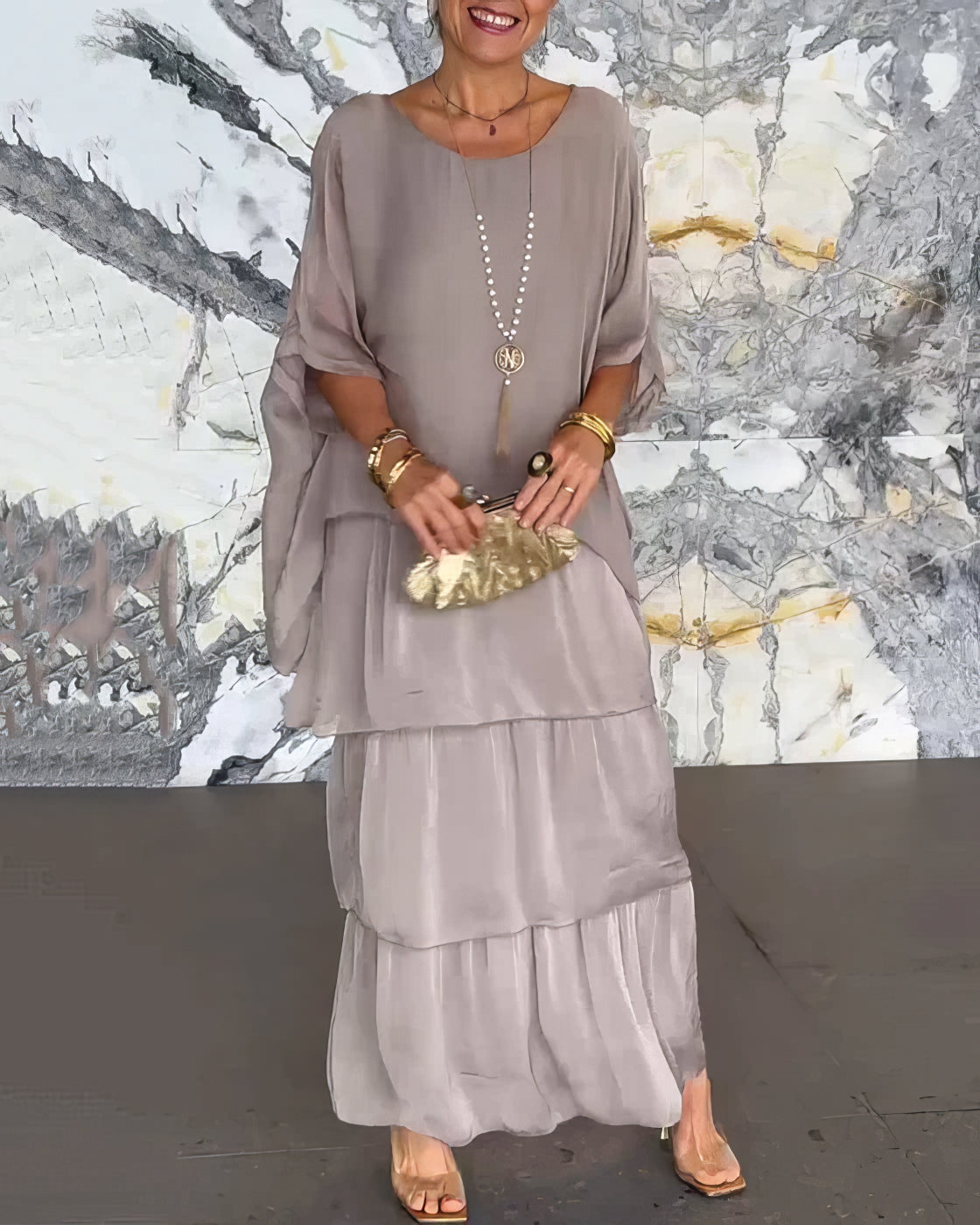 Colette™ | Robe Fluide à Étages Élégante