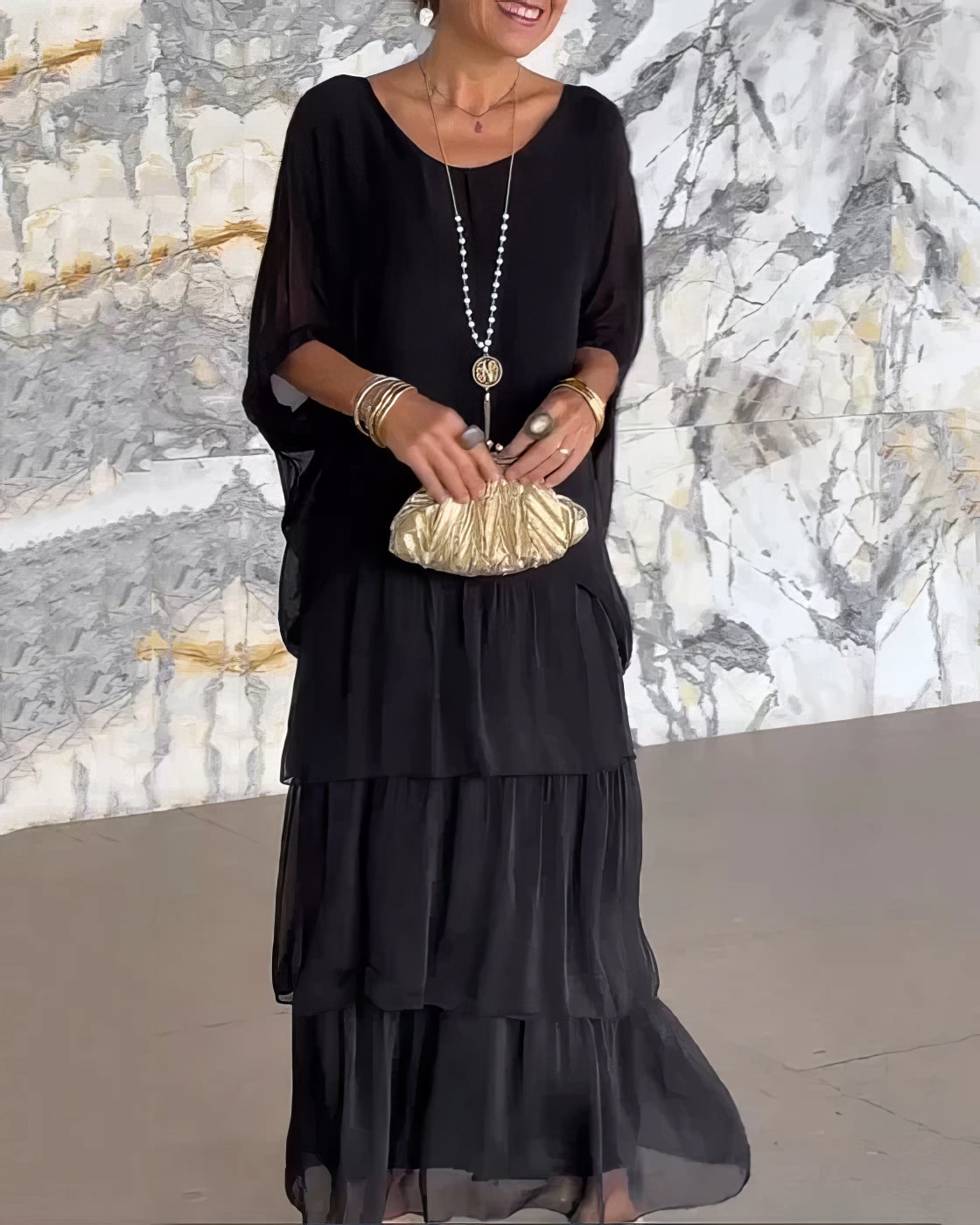 Colette™ | Robe Fluide à Étages Élégante