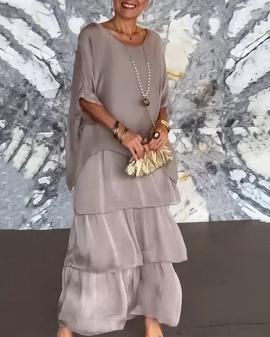 Colette™ | Robe Fluide à Étages Élégante