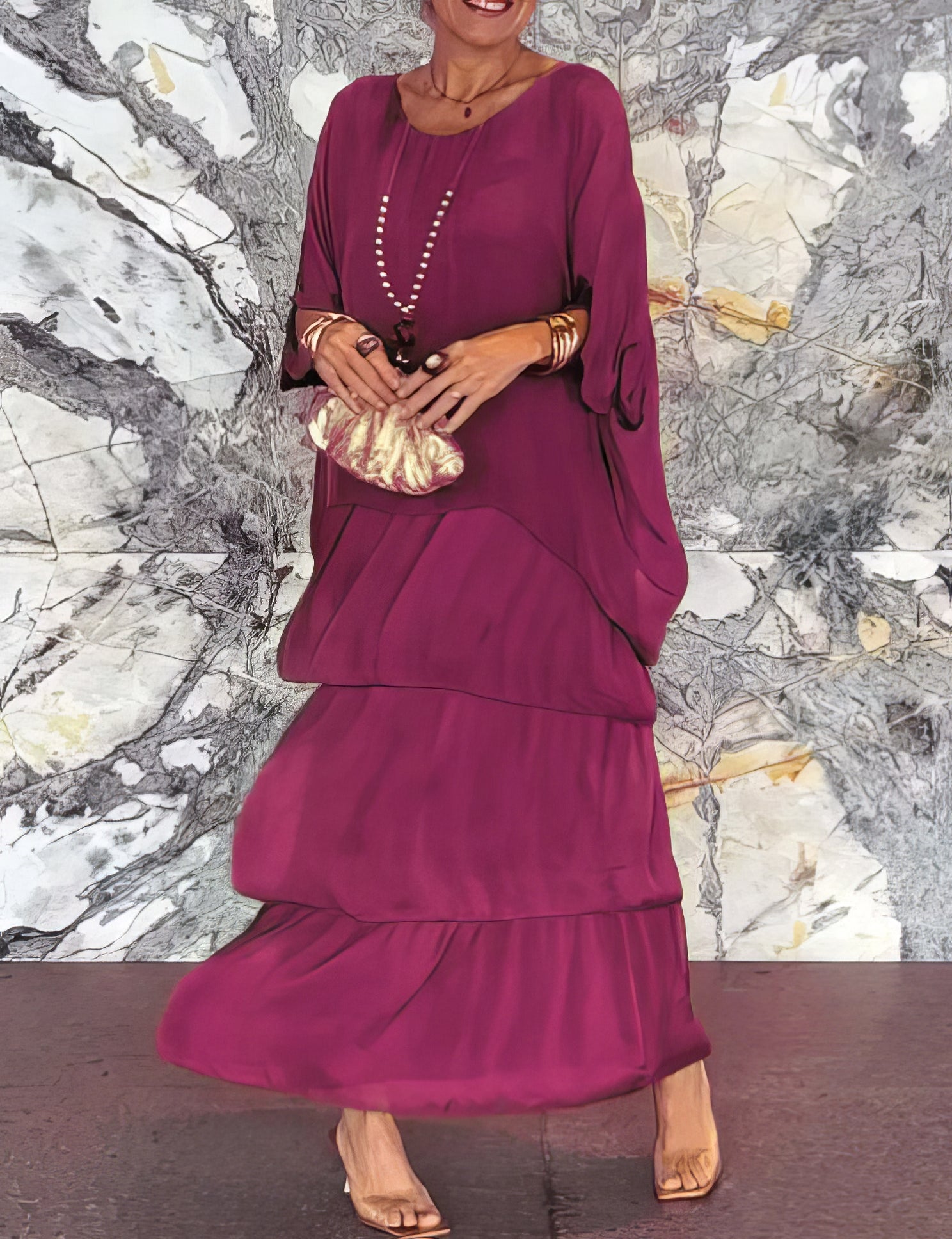 Colette™ | Robe Fluide à Étages Élégante