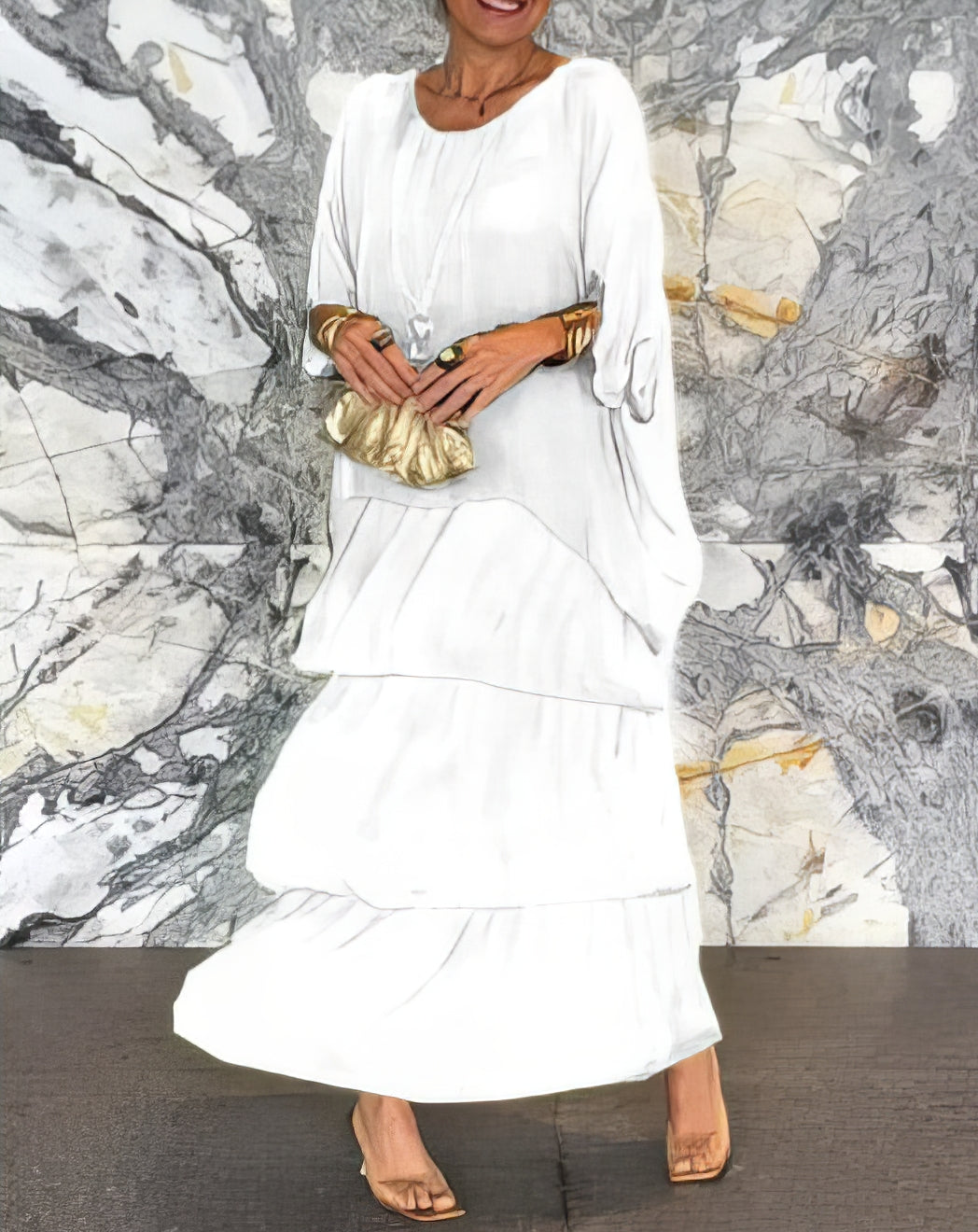 Colette™ | Robe Fluide à Étages Élégante