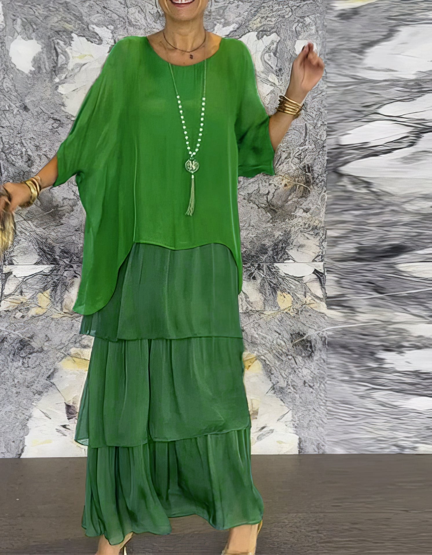 Colette™ | Robe Fluide à Étages Élégante