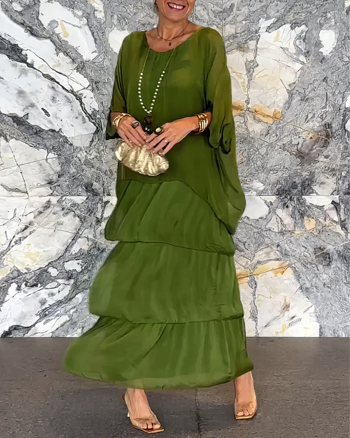 Colette™ | Robe Fluide à Étages Élégante