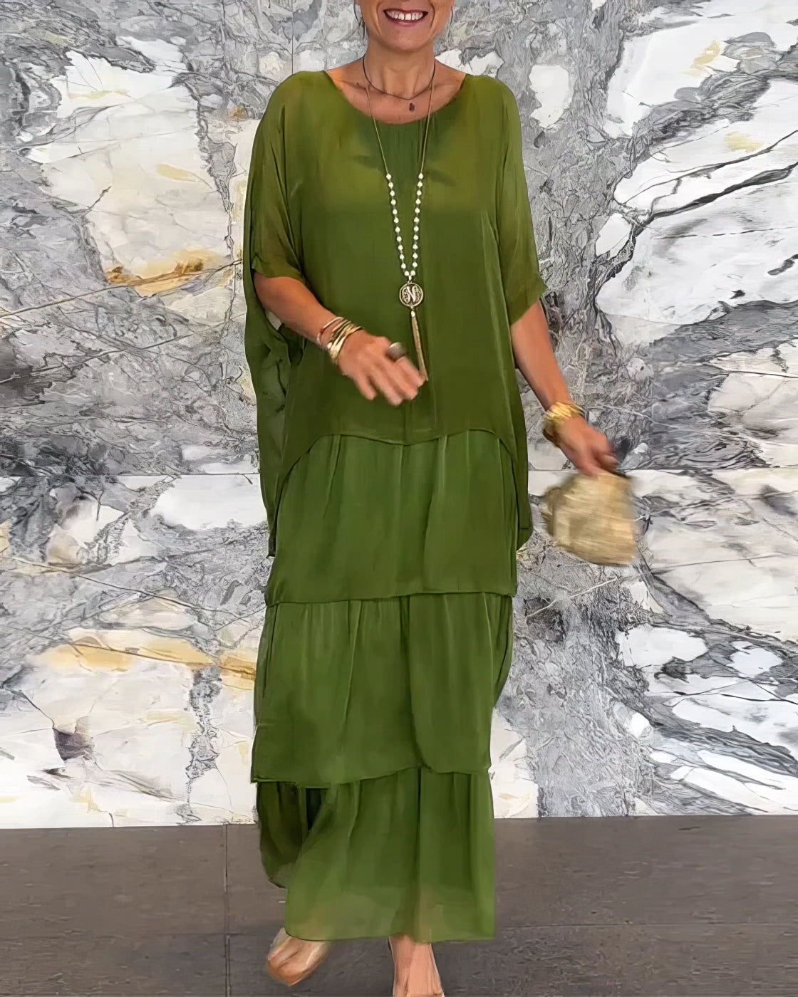 Colette™ | Robe Fluide à Étages Élégante