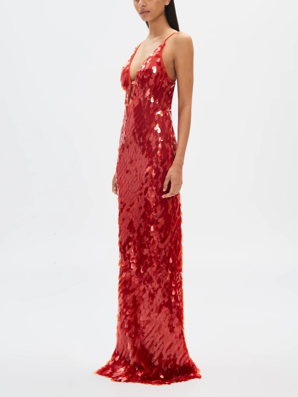 Clara | La Robe Maxi Sequin Saphir Rouge