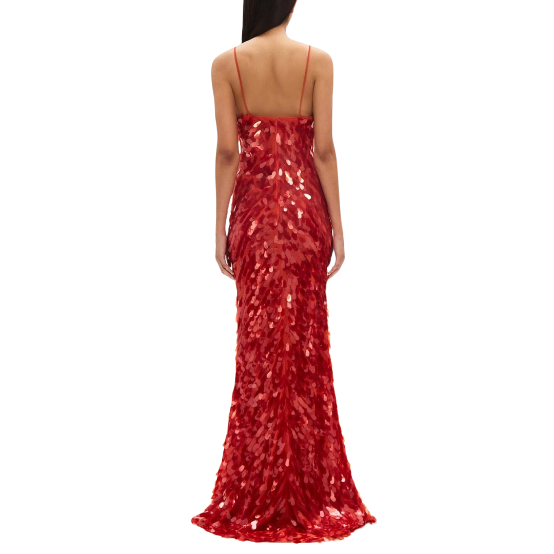 Clara | La Robe Maxi Sequin Saphir Rouge