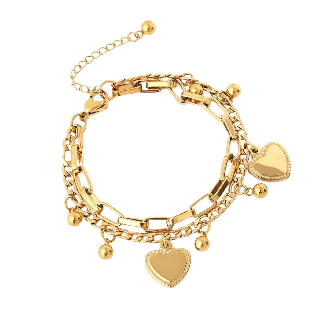 Béatrice | Bracelet Chaîne avec Charme Cœur
