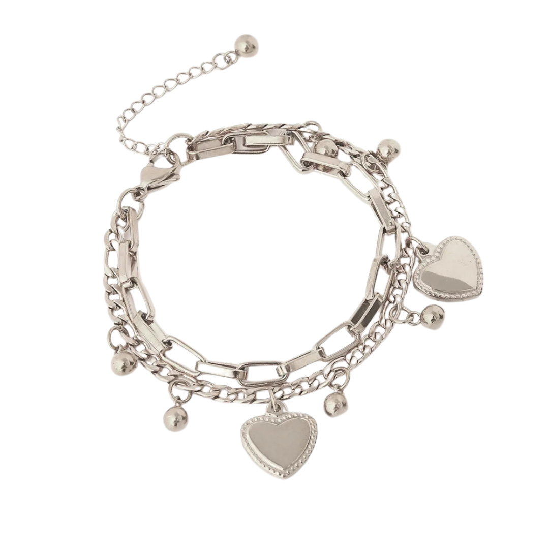 Béatrice | Bracelet Chaîne avec Charme Cœur