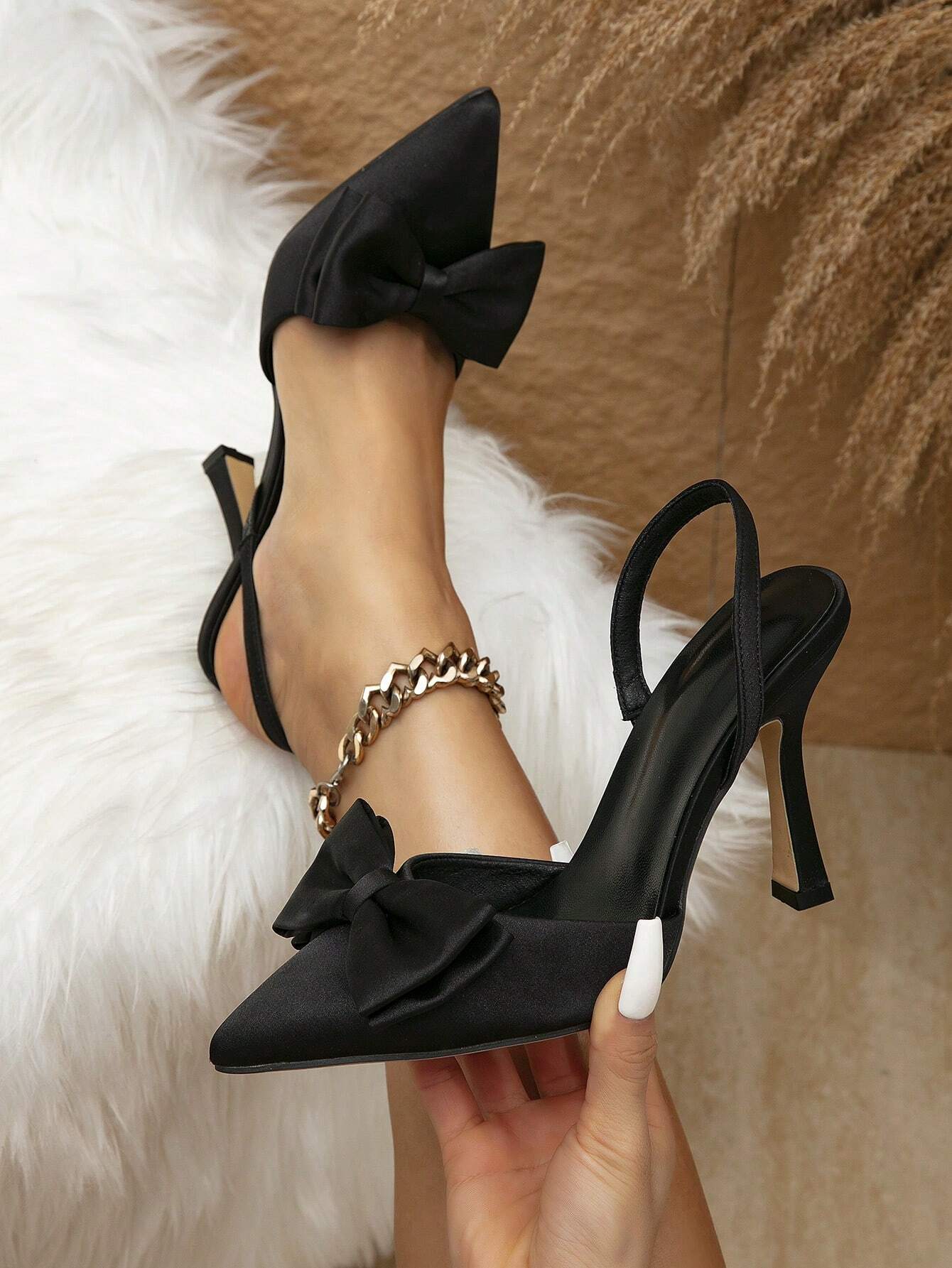 Cleo | Talons Slingback avec Nœud
