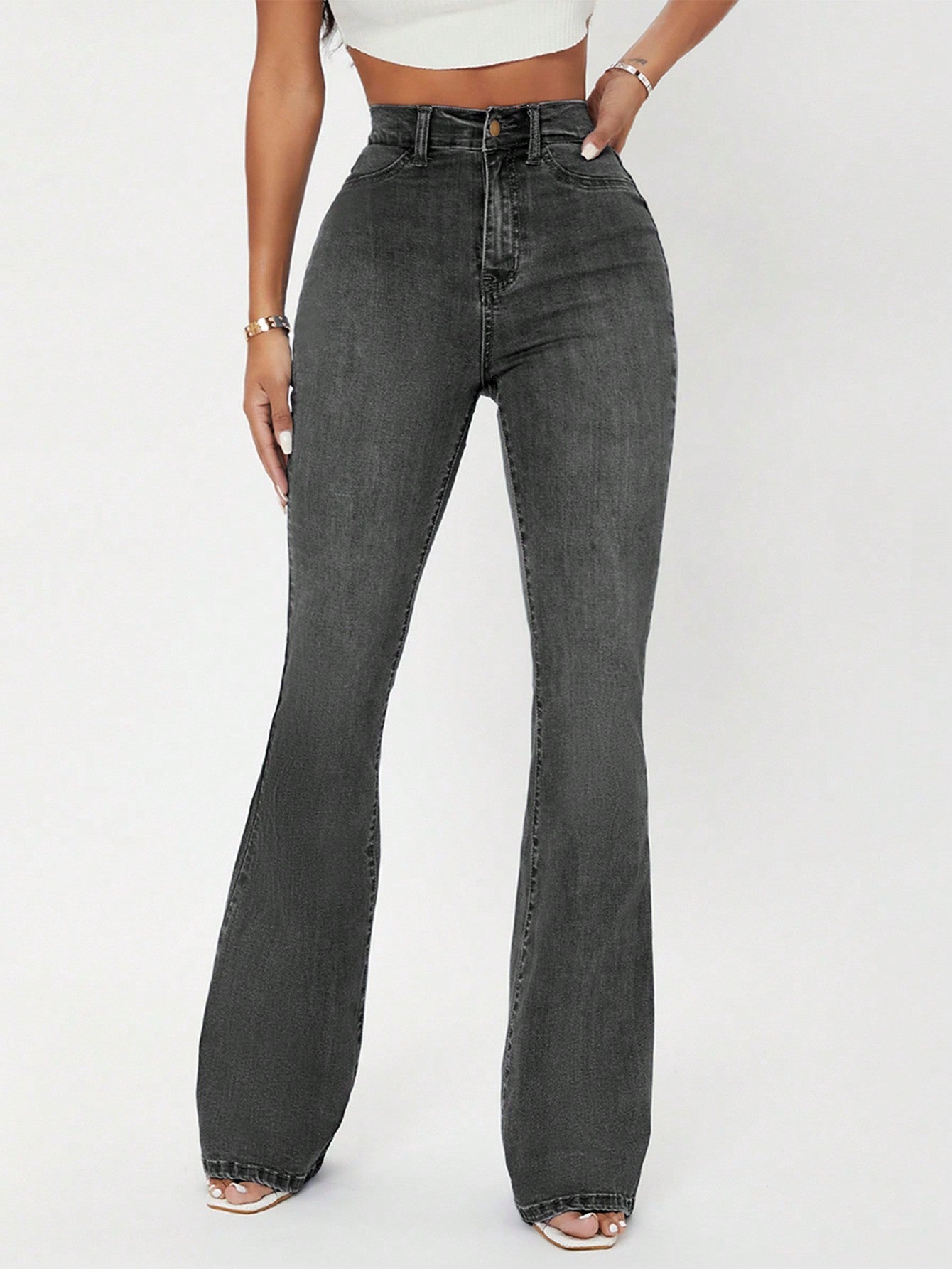 Jacinthe | Jeans Évasés Taille Haute Curvy