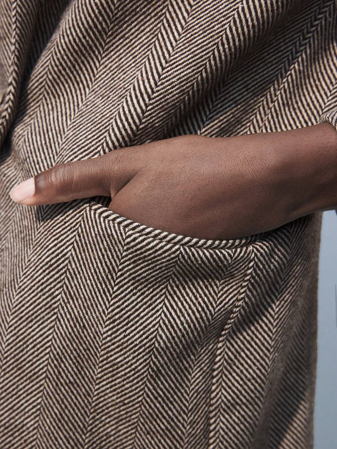 Nicole | Blazer Café Brun à Bouton Unique