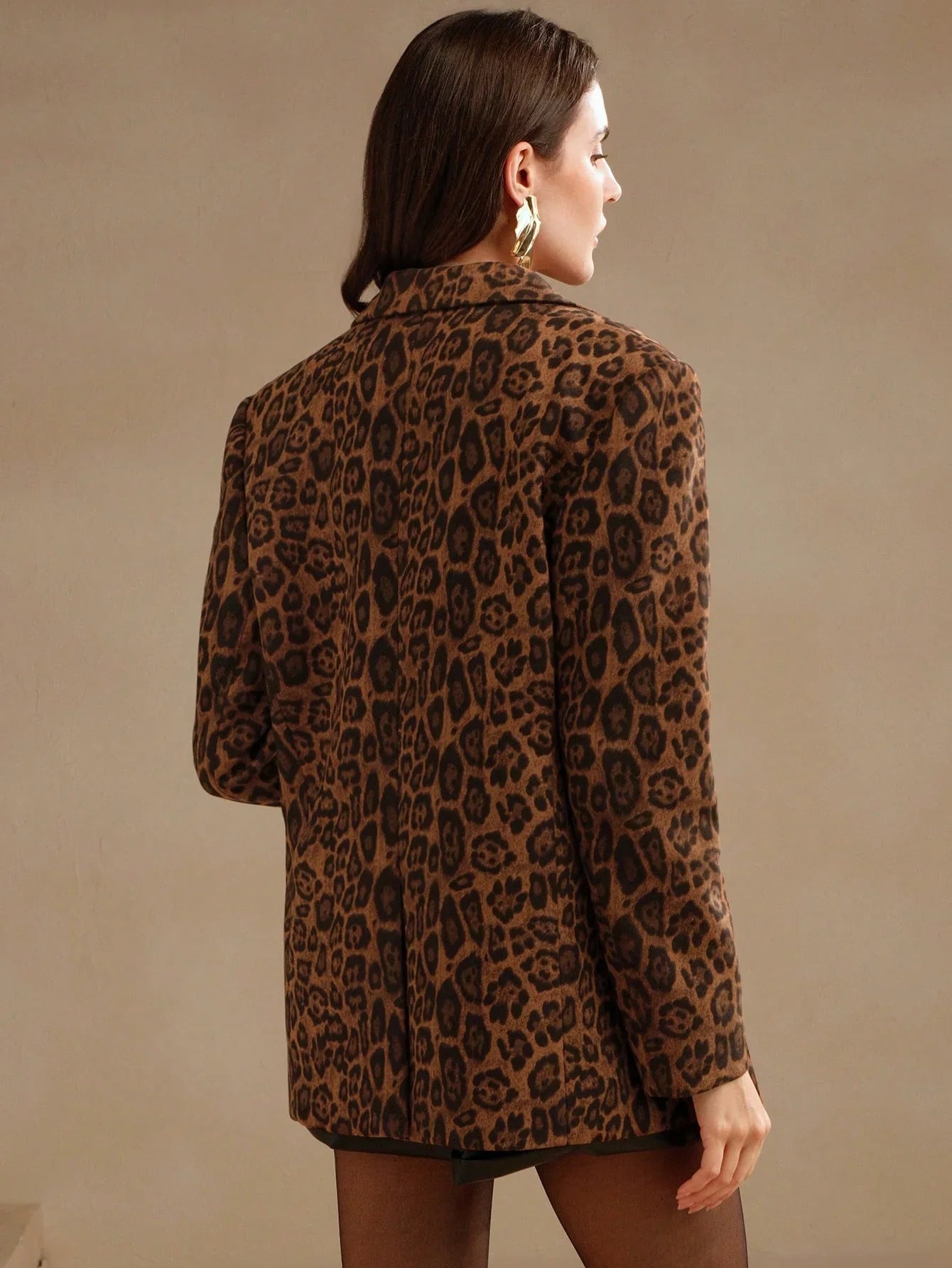 Marie-Claire | Blazer à Bouton Unique Imprimé Léopard