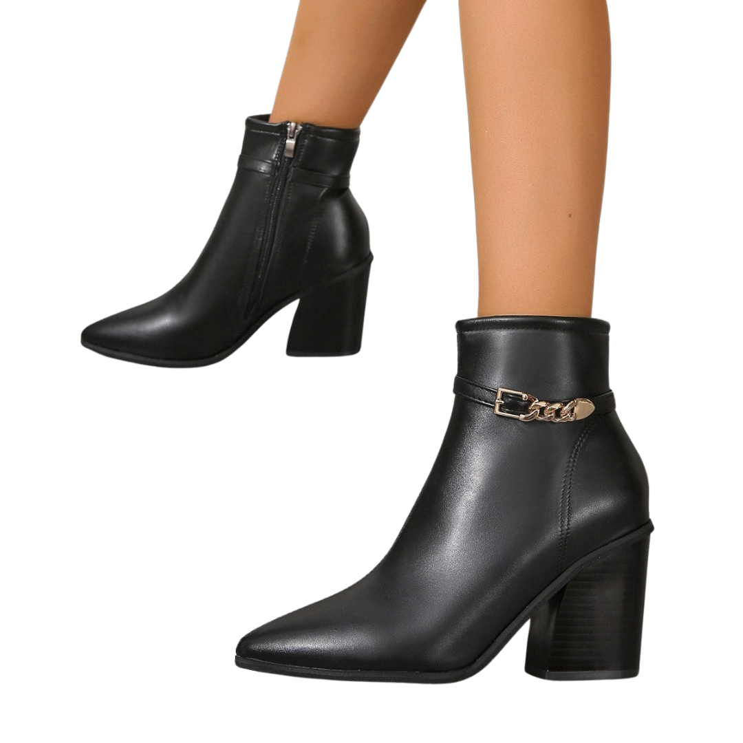 Sabine | Bottines à Talons Carrés Chic