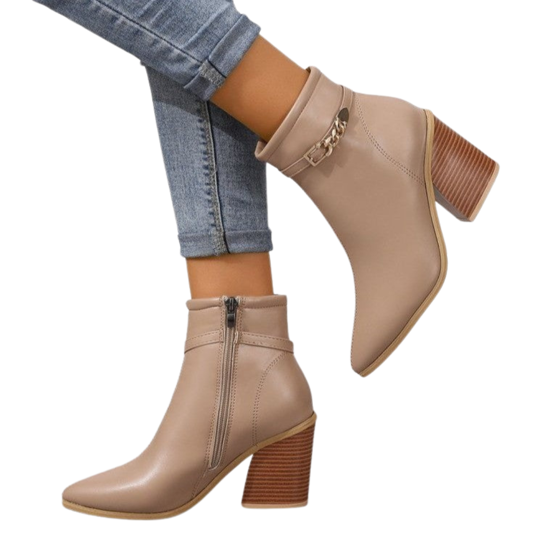 Sabine | Bottines à Talons Carrés Chic