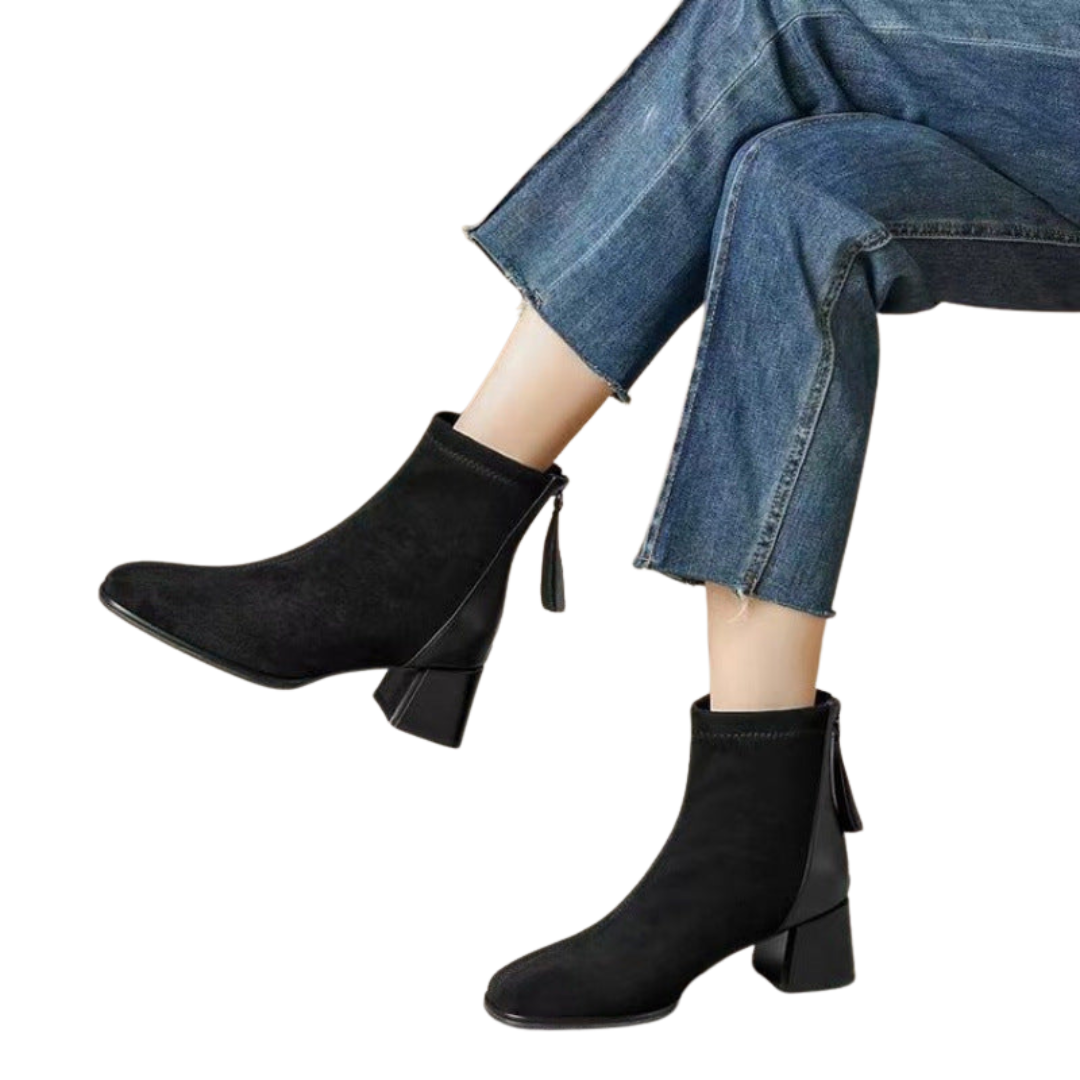 Simone | Bottines en Suède Élégantes