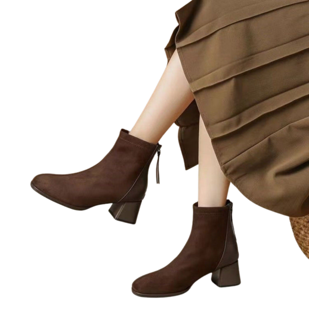 Simone | Bottines en Suède Élégantes