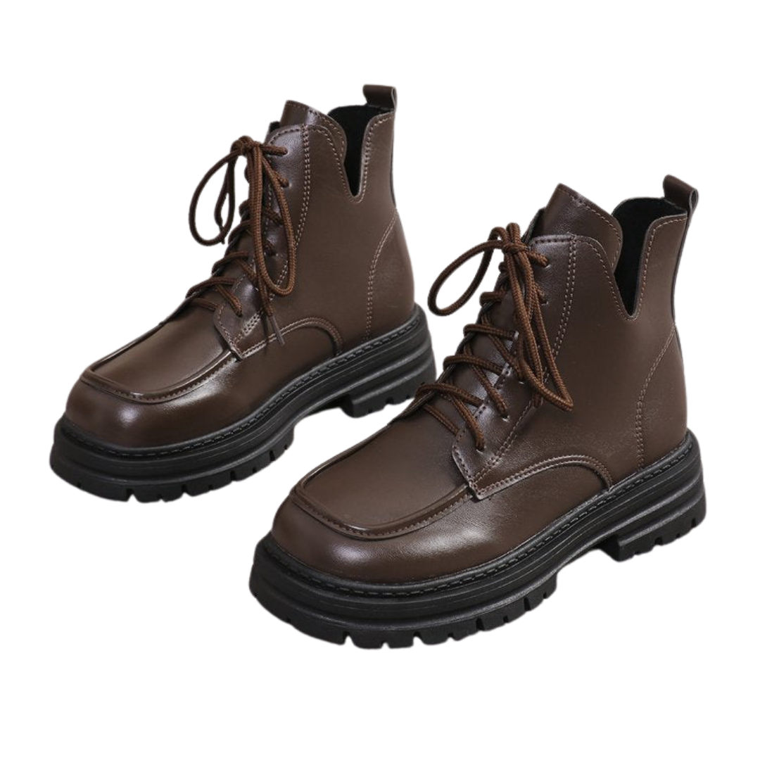Perrine | Bottes de Combat Chunky à Lacets