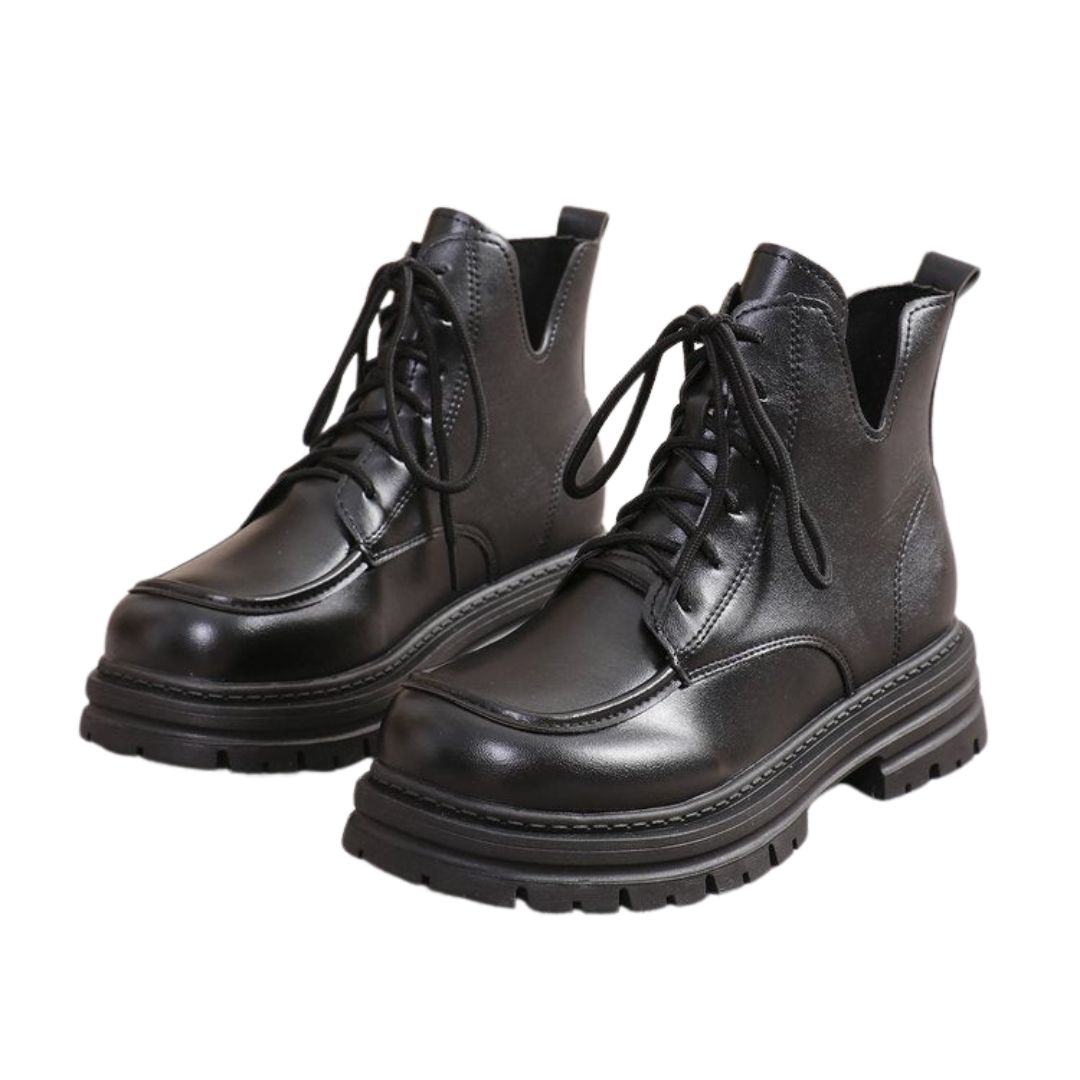 Perrine | Bottes de Combat Chunky à Lacets