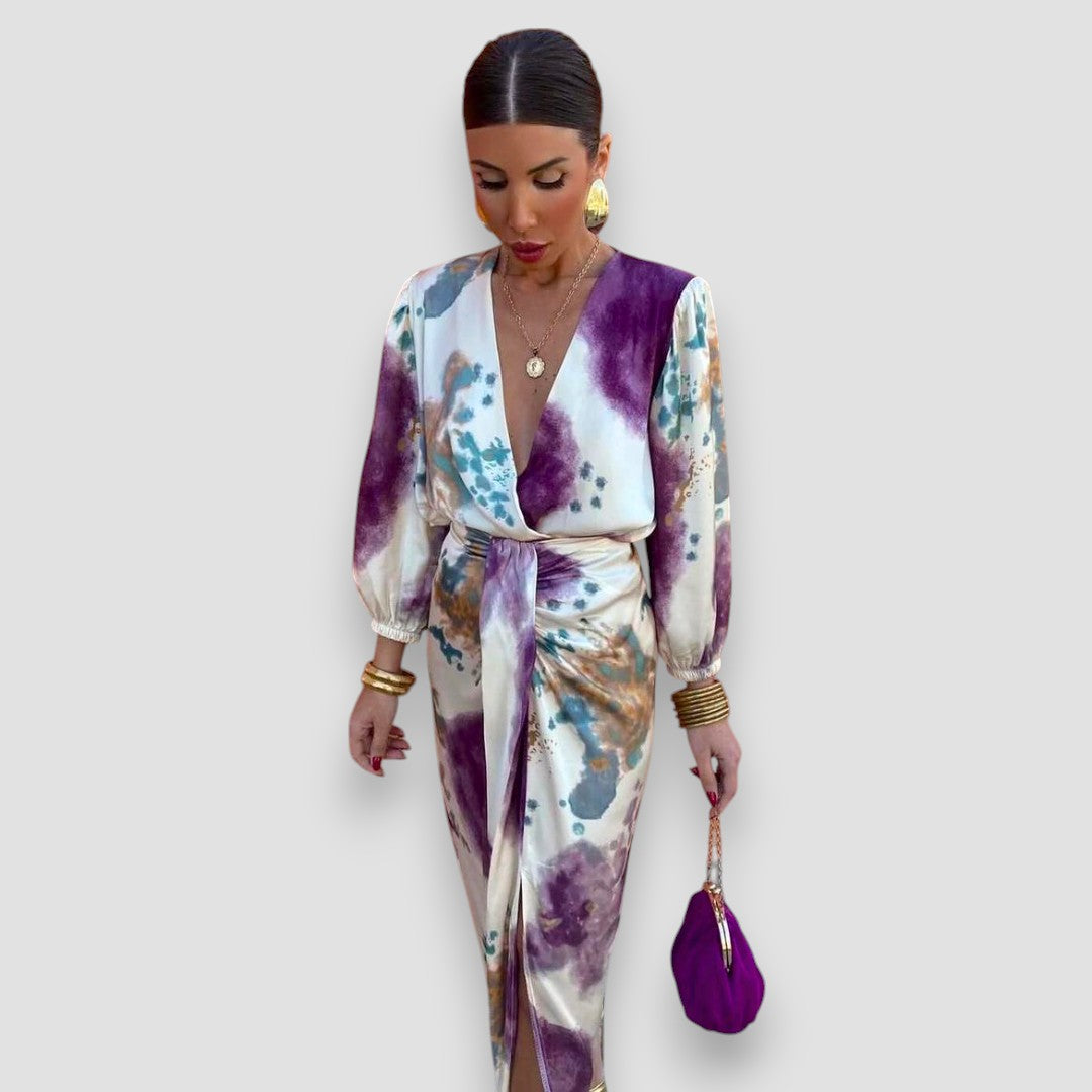 Valentina™ | Robe Élégante avec Encolure en V