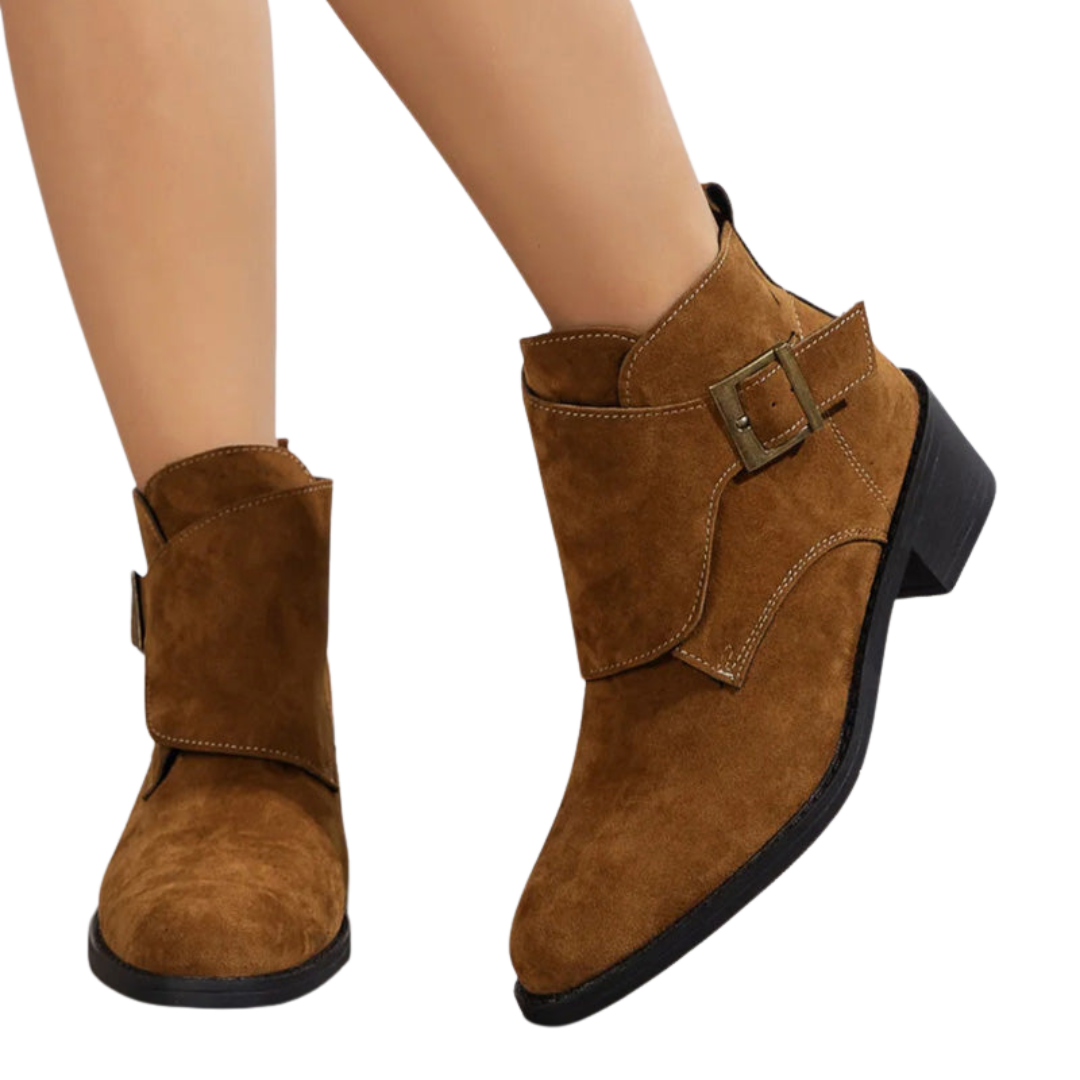 Pauline | Bottes Vintage à Talon Épais