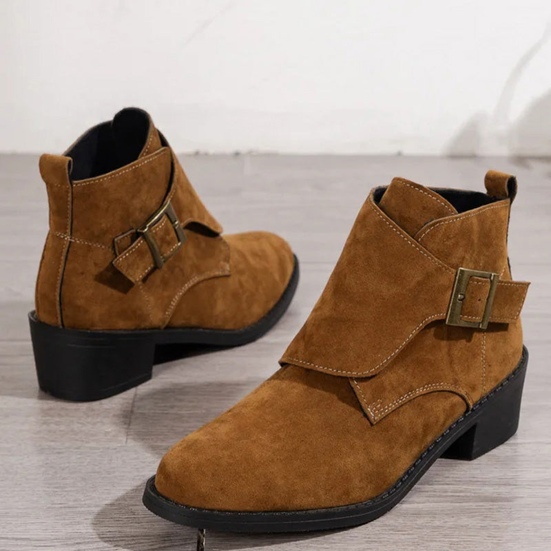 Pauline | Bottes Vintage à Talon Épais