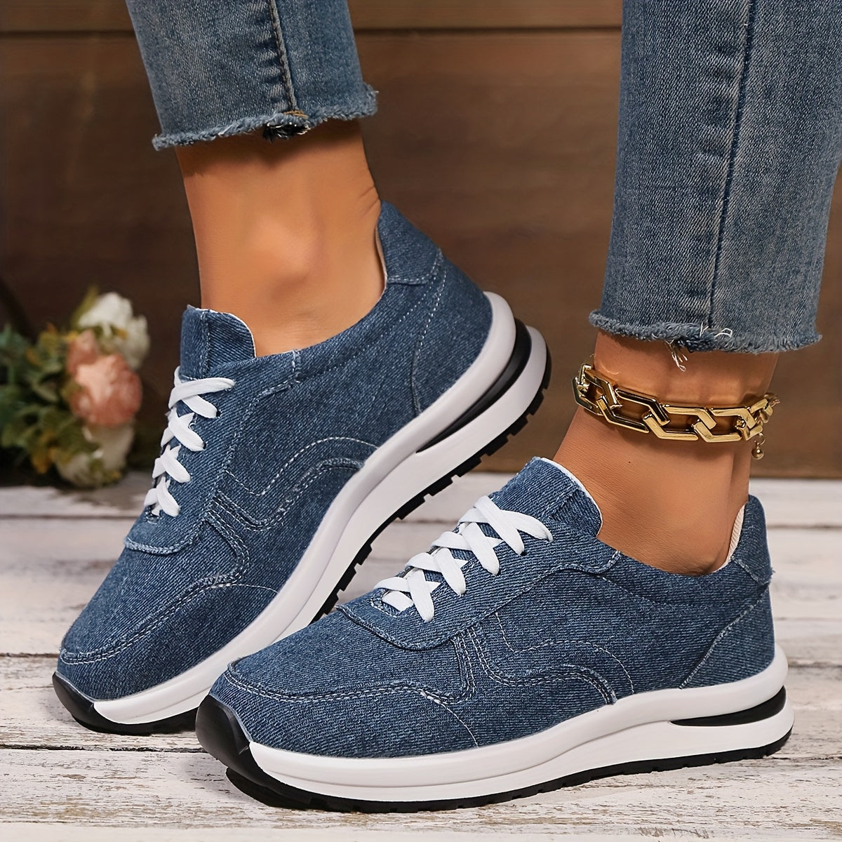 Lizzy™ | Baskets en Denim Orthopédiques