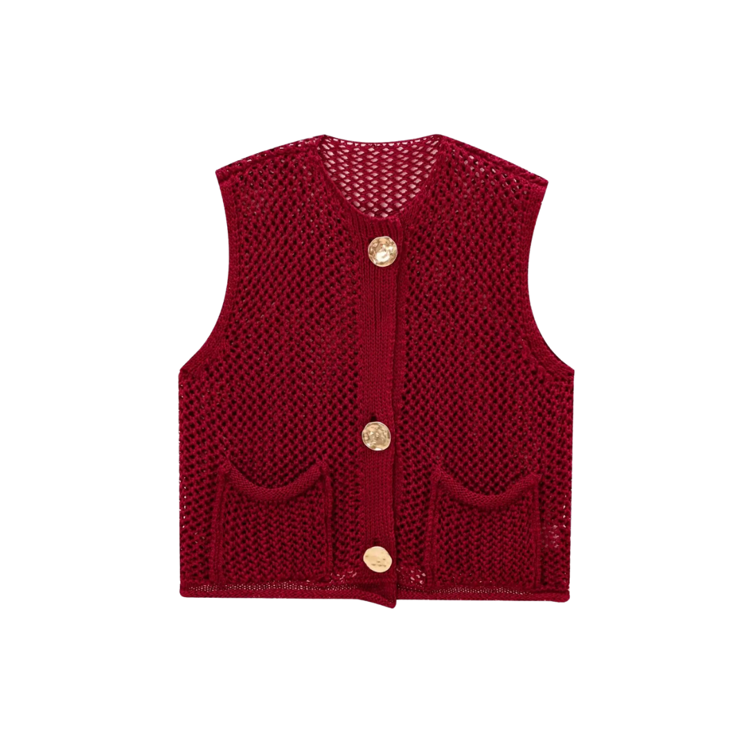 Eleanor | Le Gilet Boutonné Tricoté