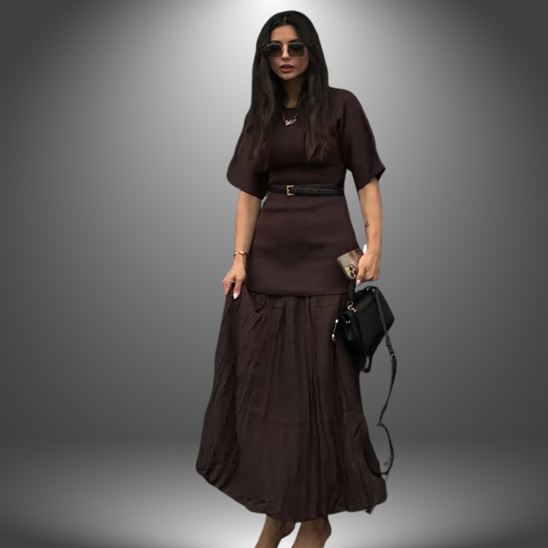 Lise | Robe Maxi Plissée