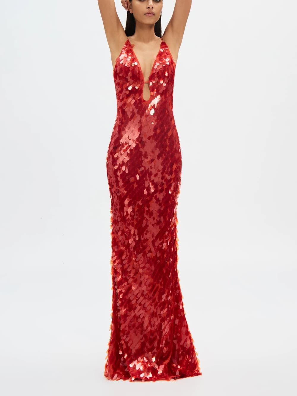 Clara | La Robe Maxi Sequin Saphir Rouge
