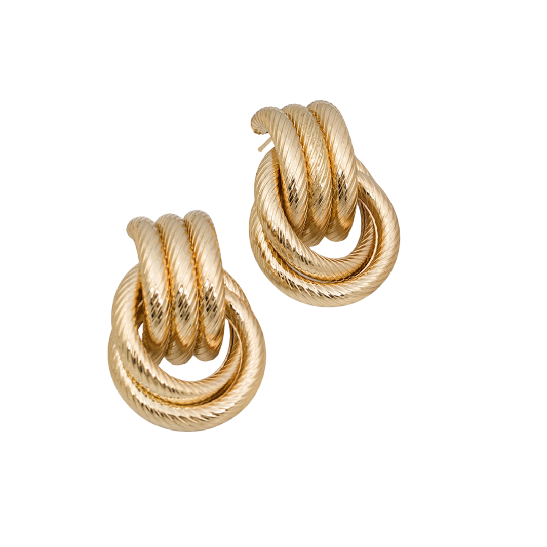 Anne | Boucles d'oreilles texturées torsadées
