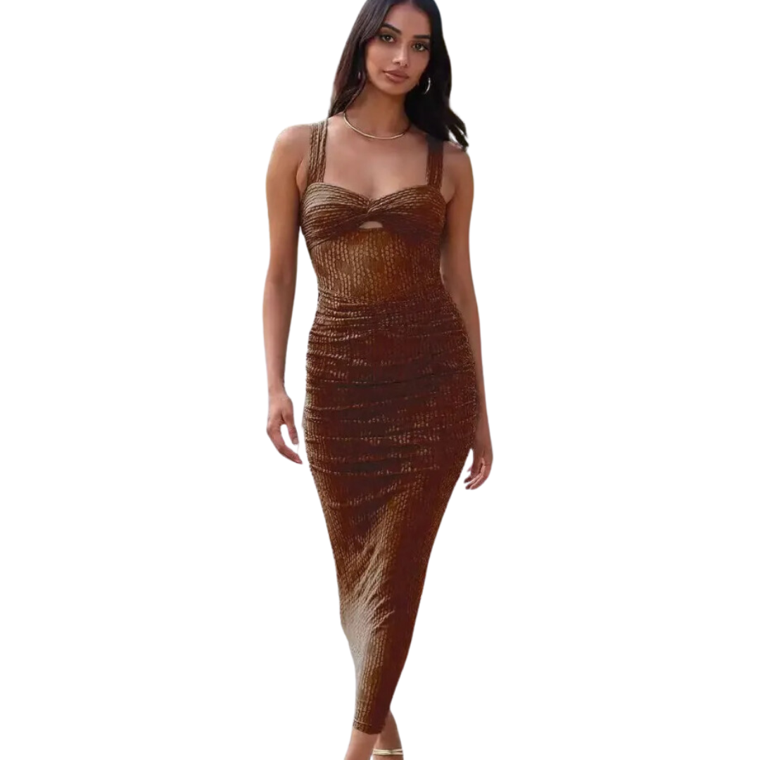 Corinne | Robe d'été longue ajustée