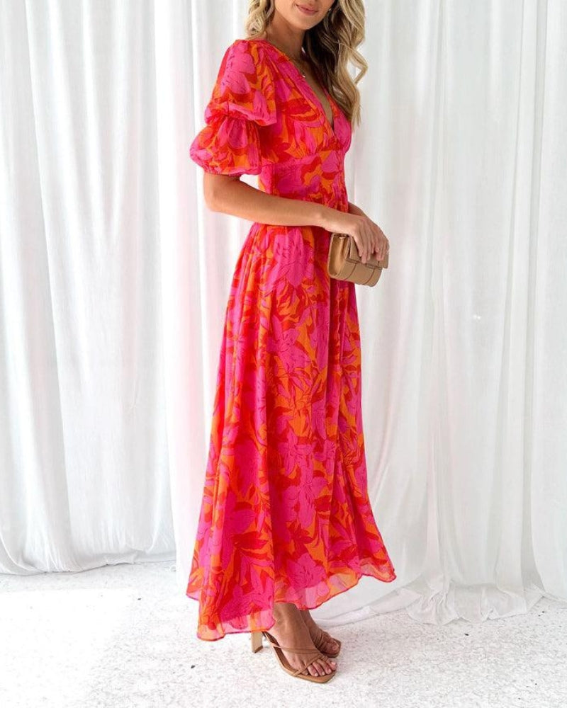 Jacqueline™ | Robe Longue Élégante à Fleurs