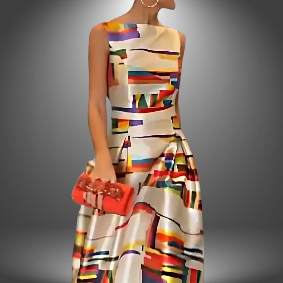 Lotte | Robe maxi fed avec imprimé géométrique