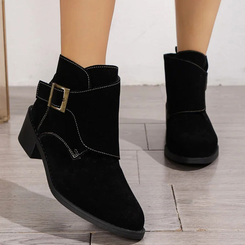 Pauline | Bottes Vintage à Talon Épais