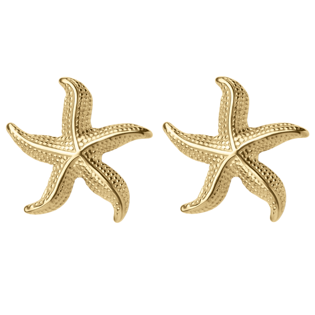 Audrey | Boucles d'oreilles en étoiles de mer courbées