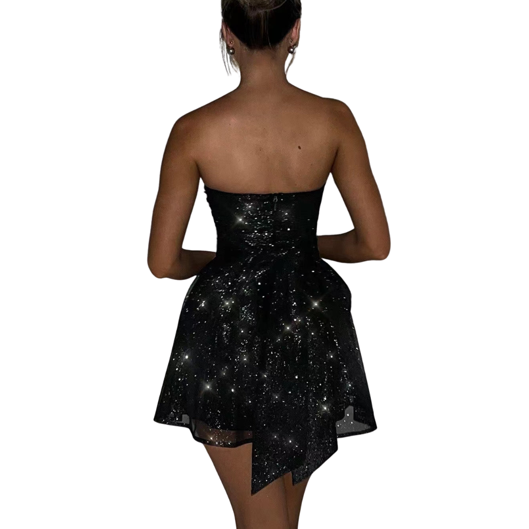 Isabelle | Robe Corset à Noeud en Sequins