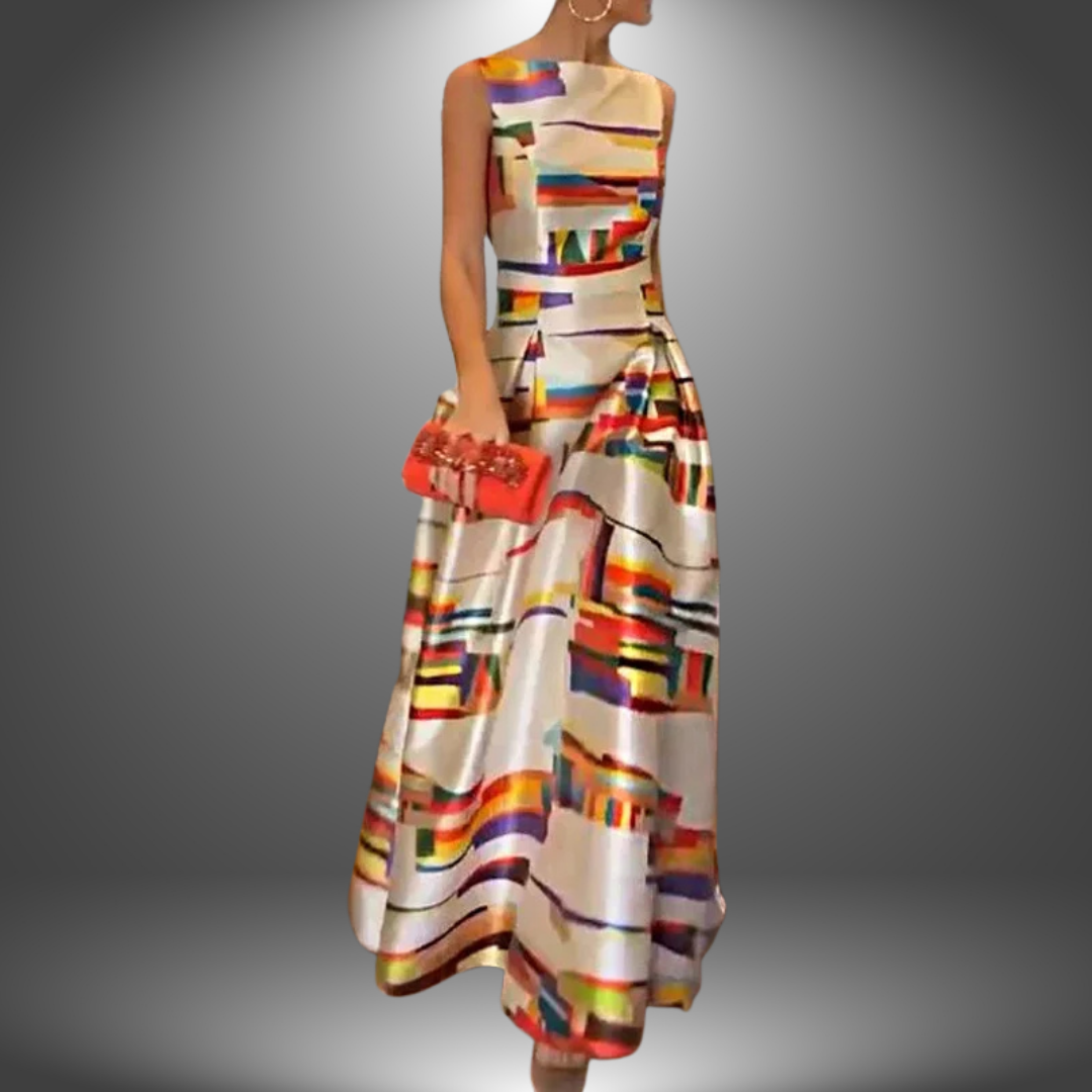 Lotte | Robe maxi fed avec imprimé géométrique