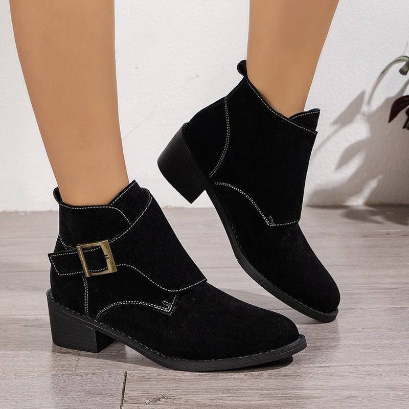 Pauline | Bottes Vintage à Talon Épais