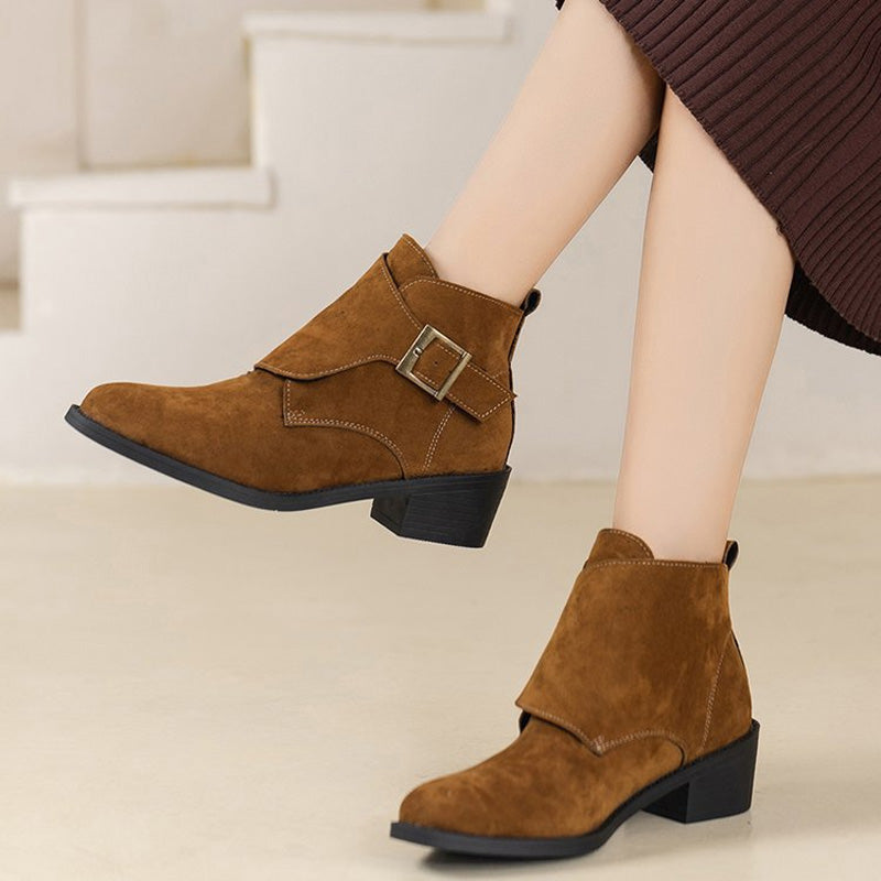 Pauline | Bottes Vintage à Talon Épais