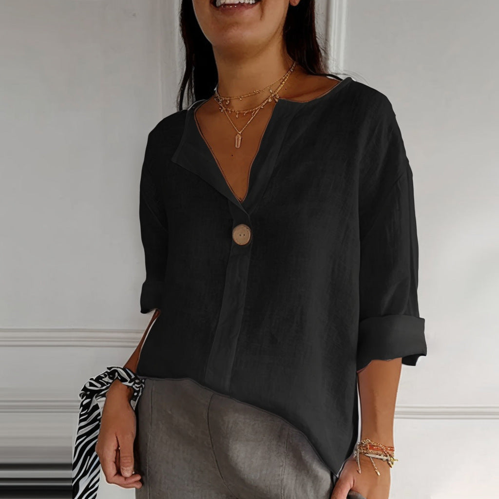 Camille™️ | Blouse en Lin Élégante